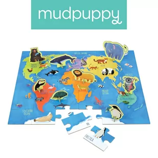 Mudpuppy Puzzle zestaw z 8 figurkami Zwierzęta Świata 3+ MP47694 - Puzzle - miniaturka - grafika 1