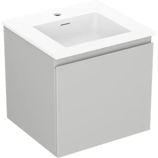 Mexen Orio szafka łazienkowa 50 cm z umywalką Otis, 1 szuflada, szara mat/biała mat - 91A10-05047-1-BF62-W18M01 - Szafki łazienkowe - miniaturka - grafika 1