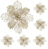 Ozdoby bożonarodzeniowe - Gwiazda Betlejemska Na Choinkę Kwiaty 6Szt [31Me] - miniaturka - grafika 1