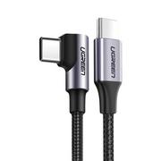 Ugreen Ugreen kątowy kabel przewód USB Typ C - USB Typ C Power Delivery 60 W 20 V 3 A 2 m czarno-szary (U