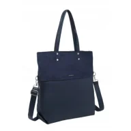 Torebki damskie - Pojemna Torebka Damska Granatowa Shopper Format A4 LUIGISANTO HS6805 Blue - miniaturka - grafika 1
