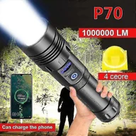 Latarki - 1000000 lumenów Super jasna latarka taktyczna LED Akumulatorowa lampa robocza LED - miniaturka - grafika 1
