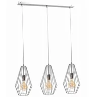 Lampy sufitowe - KET Industrialna LAMPA wisząca druciana OPRAWA metalowy zwis srebrny KET668 - miniaturka - grafika 1