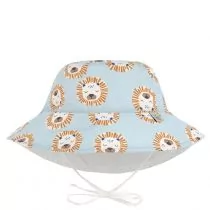 Czapki dla dzieci - Lassig Dwustronny kapelusz przeciwsłoneczny UV80 Splash & Fun Lew powder blue, rozm. 46/49 - grafika 1