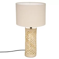 Lampy stojące - Lampka stołowa SALMA z bambusową podstawką, 47 cm - miniaturka - grafika 1