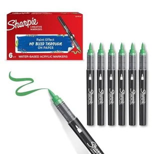 Sharpie Markery akrylowe zielone (6szt) - Markery permanentne - miniaturka - grafika 1