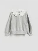 Bluzy damskie - Reserved - Bluza z kołnierzykiem - jasnoszary - miniaturka - grafika 1