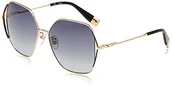 Okulary przeciwsłoneczne - Furla Unisex SFU601 okulary przeciwsłoneczne, złote, 58, złoto, 58 - miniaturka - grafika 1