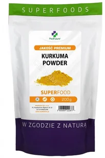 Medfuture Kurkuma PREMIUM mielona 100% naturalna - 200 g - Zdrowa żywność - miniaturka - grafika 2