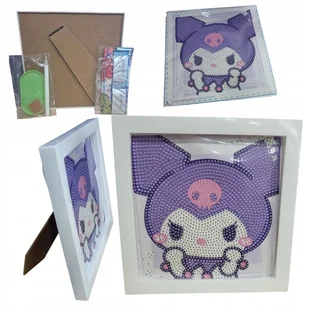 2 x Zestaw Kuromi Sanrio Do Malowania Wyklejania DIAMENTAMI NA PŁÓTNIE DIY - Prace ręczne dla dzieci - miniaturka - grafika 1