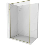 Ścianki i drzwi prysznicowe - Mexen Kioto-XF L ścianka prysznicowa Walk-in z ramką 110 x 202 cm, transparent 10 mm, złota - 800-110-174-50-00-XF - miniaturka - grafika 1