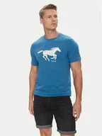 Koszulki męskie - Mustang T-Shirt Austin 1016483 Niebieski Regular Fit - miniaturka - grafika 1