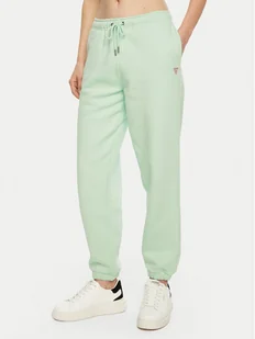 Guess Jeans Spodnie dresowe W4YB33 KC811 Zielony Regular Fit - Spodnie sportowe damskie - miniaturka - grafika 1