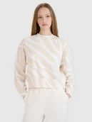 Bluzy damskie - 4F Bluza dresowa nierozpinana bez kaptura damska - biała L - miniaturka - grafika 1