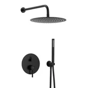 Zestawy prysznicowe - KFA Armatura Armatura Moza zestaw prysznicowy czarny 503950181 - miniaturka - grafika 1
