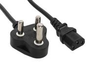 Kable komputerowe i do monitorów - InLine Kabel zasilający Kabel Zasilający Typ D Południowa Afryka RPA 5A IEC connector 1.8m 16652R - miniaturka - grafika 1