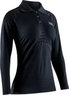 Koszulki i topy damskie - X-Bionic Damska koszulka polo Invent 4.0 z długim rękawem, czarny/antracytowy, XL, Czarny/antracytowy, XL - miniaturka - grafika 1