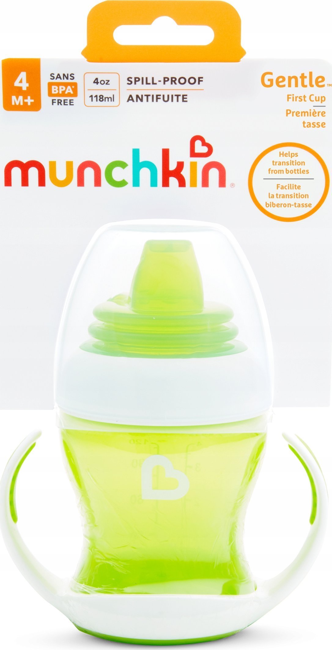 Munchkin MUNCHKIN Gentle Transition Trainer Cup, 4m+, 118ml, green, 05178501WWW