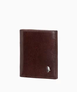 Portfele - PUCCINI Męski skórzany portfel w kolorze brązowym - grafika 1