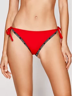 Stroje kąpielowe - Calvin Klein Swimwear Dół od bikini String Side Tie KW0KW01326 Czerwony - grafika 1