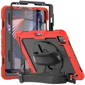 Etui do tabletów - Etui do ipad pro 5/4 12.9” z podstawką i paskiem na ramię czerwone - miniaturka - grafika 1