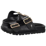 Klapki i japonki damskie - Klapki Fasten FLTST LEA03 Black (GU745-a) Guess - miniaturka - grafika 1