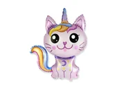 Urodziny dziecka - Flexmetal Balloons Balon foliowy Magiczny Kotek różowy - 85 cm - 1 szt. 901797F - miniaturka - grafika 1