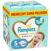 Pieluchy - Pampers Premium Care, Pieluchy jednorazowe, Junior, rozmiar 5, 11-16 kg, 148 szt. - miniaturka - grafika 1