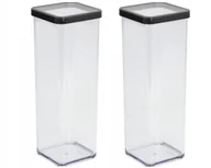 Pojemniki kuchenne - ROTHO ZESTAW 2 POJEMNIKÓW NA ŻYWNOŚĆ ARTYKUŁY SYPKIE 2L GRAFITOWY LOFT - miniaturka - grafika 1