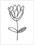 Plakaty - Plakat, Minimalistyczny kwiat, 40x50 cm - miniaturka - grafika 1