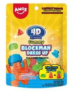 Żelki - OWOCOWE ŻELKI LUDZIKI DO SKŁADANIA 4D AMOS GUMMY BLOCKMAN DRESS-UP 85G - miniaturka - grafika 1