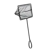 Pozostałe akcesoria do akwarium - AniOne Siatka do wyławiania ryb, gruba, czarna 13 cm, 16 cm - miniaturka - grafika 1