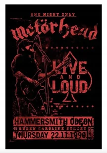 PODKŁADKA POD MYSZ Nadruk 22x18 cm MOTORHEAD - LIVE AND LOUD Metal Prezent - Podkładki pod mysz - miniaturka - grafika 1