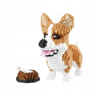 Klocki - Klocki Słodki Piesek Pies Śliczny Pies Z Klocków Model Puzzle 3D Dog Corgi - miniaturka - grafika 1