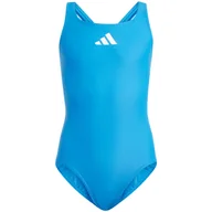 Stroje kąpielowe - Kostium kąpielowy dla dziewczynki adidas Solid Small Logo niebieski IT2714 - miniaturka - grafika 1