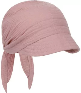 Bandana z Daszkiem Musselin GOTS by Gebeana, brudny róż, One Size - Czapki męskie - miniaturka - grafika 1