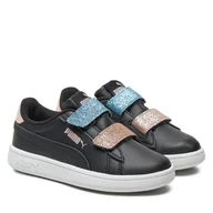 Buty dla dziewczynek - Sneakersy Puma Smash 3.0 395609 04 Czarny - miniaturka - grafika 1