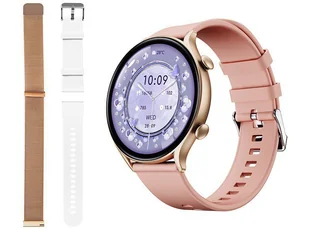 BLOW Smartwatch X19 Bluetooth różowy 89-012# - Smartwatch - miniaturka - grafika 1