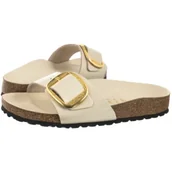 Klapki i japonki damskie - Klapki Madrid Big Buckle High-Shine Ecru 1025298 (BK238-g) Birkenstock - miniaturka - grafika 1
