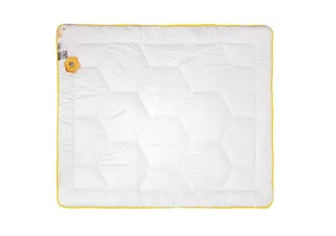 AMZ Szamotuły Kołdra Antyalergiczna 200x200 Satyna Bawełniana BEE SOFT Całoroczna 43FF-5168A - Kołdry - miniaturka - grafika 1