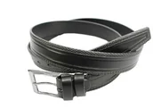 Paski - Pasek Męski Skórzany COMPLEX (PL) "BIEŻNIK II" Skóra Licowa EXTRA 30 mm CZARNY - miniaturka - grafika 1