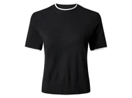 Swetry damskie - esmara® Sweter damski z delikatnej dzianiny (Czarny, S (36-38)) - miniaturka - grafika 1