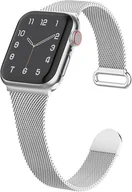 Akcesoria do smartwatchy - PASEK DO ZEGARKA APPLE WATCH 1/2/3/4/5/6/7/8/9/SE 38/40/41mm SREBRNY STAL - miniaturka - grafika 1