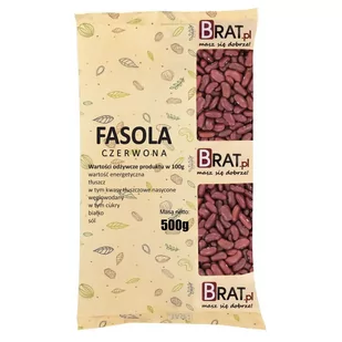 Fasola czerwona 500g Wysoka JAKOŚĆ Produkt NATURALNY - Ziarna i nasiona roślin strączkowych - miniaturka - grafika 1