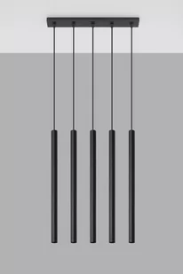 Sollux Lighting Lampa wisząca PASTELO 5 czarna - Lampy sufitowe - miniaturka - grafika 1