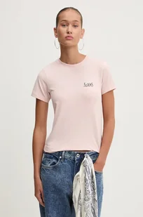 Guess Jeans t-shirt damski kolor różowy W4BI57 J1314 - Koszulki sportowe damskie - miniaturka - grafika 1