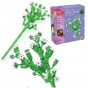 GIPSÓWKA SZTUCZNA BIAŁA KLOCKI KWIATY MOULD KING 24003 KWIATY NA OKAZJĘ HIT - Klocki - miniaturka - grafika 1