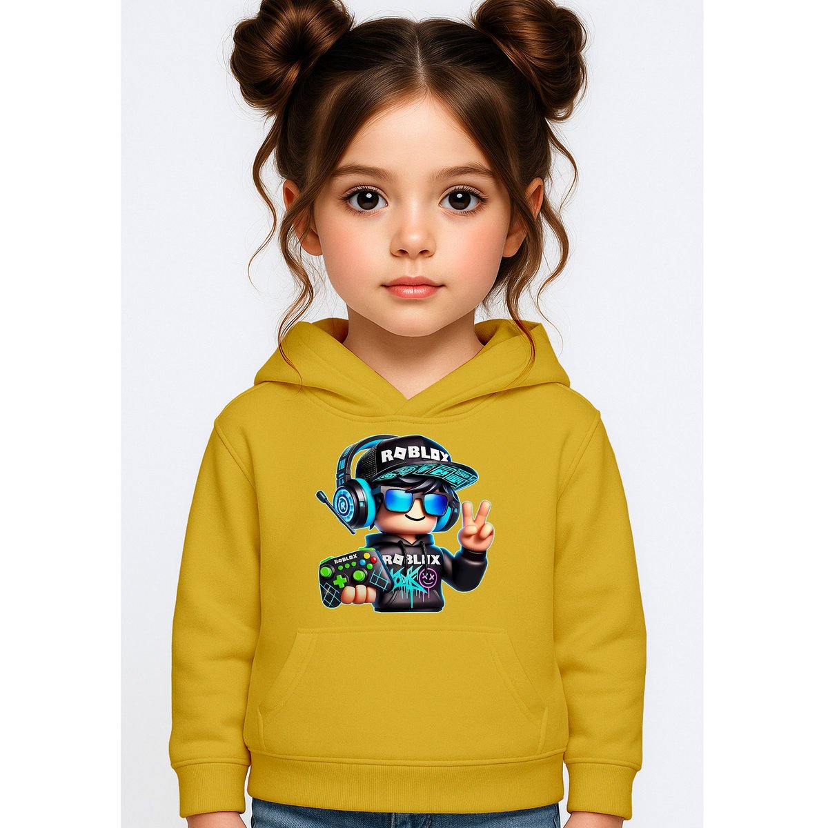 BLUZA DZIECIĘCA Z KAPTUREM ROBLOX GRACZ 122-128 DLA DZIECKA PREZENT