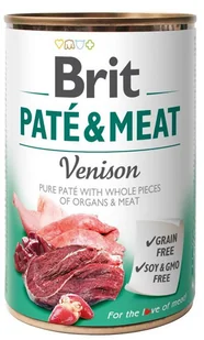 Brit PATE & MEAT VENISON 400g 104-100866 - Mokra karma dla psów - miniaturka - grafika 2