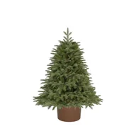 Choinki - CHOINKA SZTUCZNA JODŁA SZLACHETNA PE PREMIUM W OKRĄGŁEJ DONICY 160 CM  X-CHOINKA - miniaturka - grafika 1